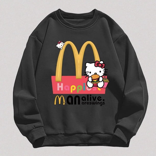 Sanrio-suéter de Hello Kitty con dibujos animados de Anime Y2K, abrigo para pareja de chicas picantes, Top holgado de gran tamaño, Top de Academia de moda coreana, Otoño/Invierno 2023