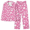 thumbnail image 7 of Pajama Sets for Women 2 Piece Casual Valentines Day Print V Neck Long Sleeve Long Pant Sleepwear Fall Outfit,Light Pink,XL, 7 of 7