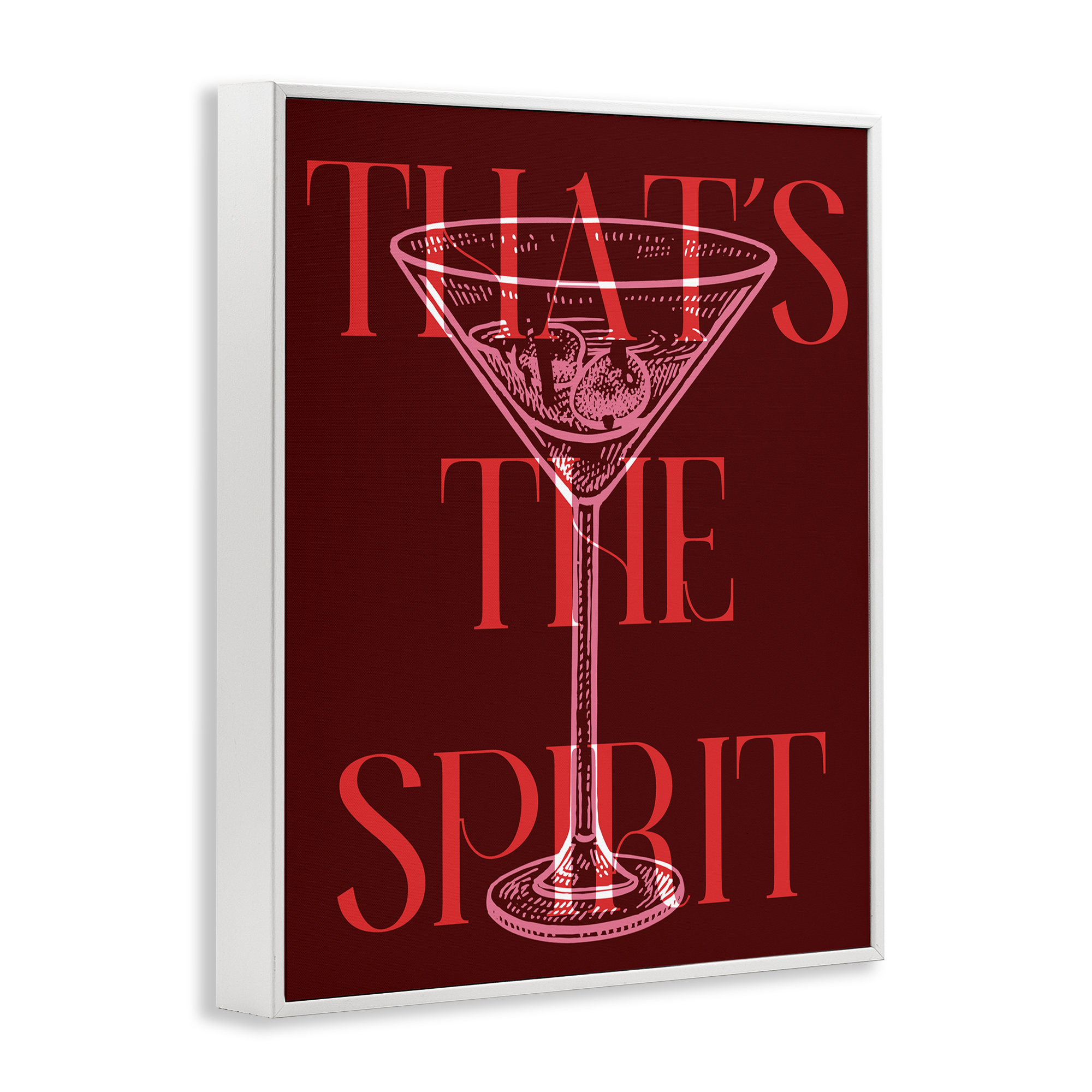 Stupell Industries That's The Spirit Martini Food & Beverage Painting White Framed Art Print Wall Art, 24 x 30