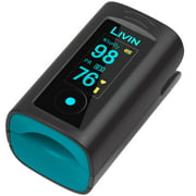 LIVIN Med Fingertip Pulse Oximeter, FDA Registered Medical-Grade Accuracy, Monitors SpO2 and Heart Rate, Pulse Rhythm Analysis, Alarm & Memory Function, Auto ON/Off, Lanyard & Batteries Included