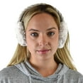thumbnail image 3 of C.C Soft Winter Warm Adjustable Headband Ear Warmer Earmuffs, White, 3 of 3