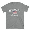 thumbnail image 1 of Grand Haven Michigan Patriot Men's Cotton T-Shirt, 1 of 1