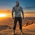 thumbnail image 5 of Long Sleeve Sun Shirt Compression Hoodies for Men UPF 50+ Rash Guard Cooling Hooded Fishing Shirts with Facr Mask Casual Summer Hiking Blouses, 5 of 6