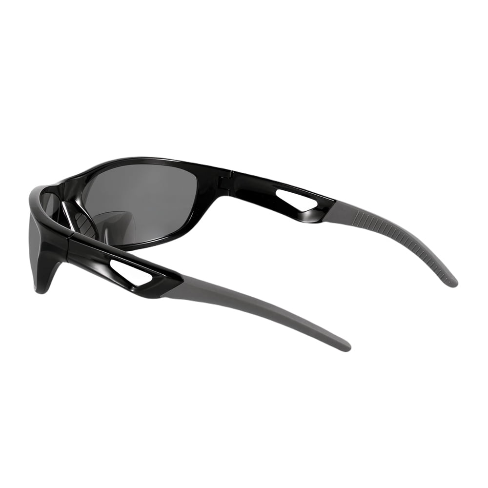 "The Competitor" Lightweight Precision Sport Wrap Polarized Bifocal Sunglasses Featuring High Definition Lenses - 2 Pair Jet - 3.00