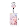 thumbnail image 2 of Pink Marble Heavy Duty Badge Holder with Retractable Reel,ID Card Holder Cover Case,Work Badge for Teacher Nurse Doctor Student Office, 2 of 5