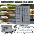 thumbnail image 7 of Replacement Cushions for Outdoor Swing, Swing Replacement Cushions Thicken 4" with Backrest, Waterproof Bench Cushions for Patio Furniture Porch Swing Cushions (Light Gray), 7 of 7