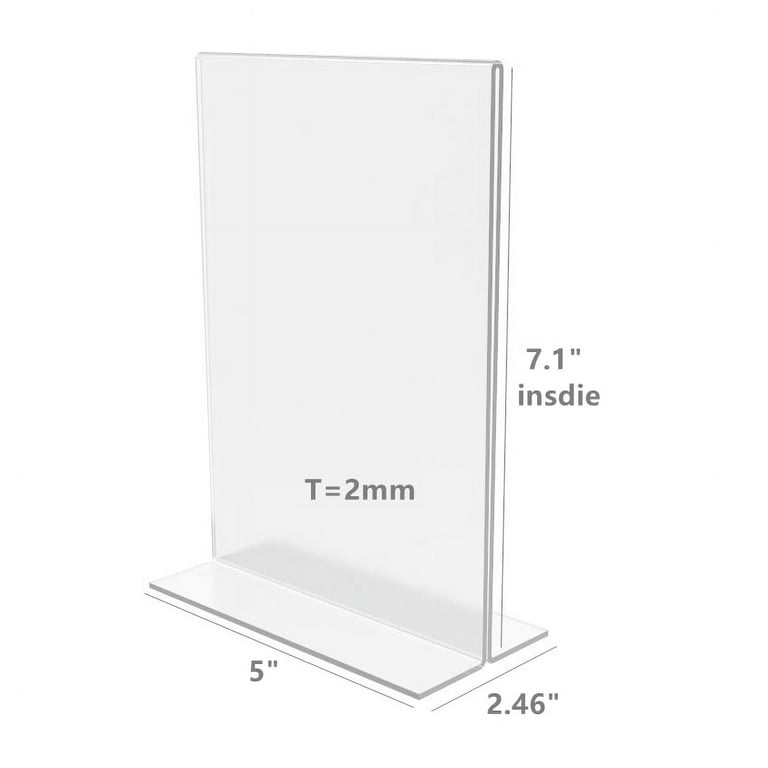 Acrylic Sign Holder Stand Displays - Vertical Bottom Loading