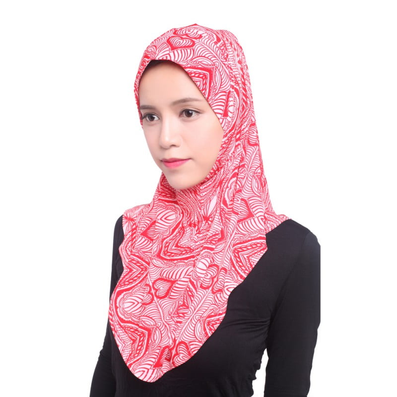 Women Long Scarf Cotton Muslim Floral Hijab Wrap Shawl Headwear Ramadan Shayla 