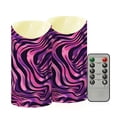 thumbnail image 2 of Zebra Print Flameless Candles 2 PCS with Remote Realistic Moving Flame LED Tapered Pillar Set for Home Decor, 2 of 7