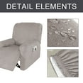 thumbnail image 4 of Amdohai Housse de Sofa Extensible Imperméable en Suède pour Fauteuil Recliner, 4 Pcs Séparées, 4 of 7