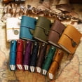thumbnail image 4 of Mini Traveler’s Notebook Top Grain Leather Loose Leaf Pocket Diary Refillable Binder Journal,Writing Notebooks, 4 of 9