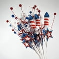 thumbnail image 2 of Independence Day Floral Picks, 4th of July Red White Blue Artificial Branches for Home Decor, Holiday Tabletop Ornaments and Patriotic Arrangements,July 4th Decorations, 2 of 8