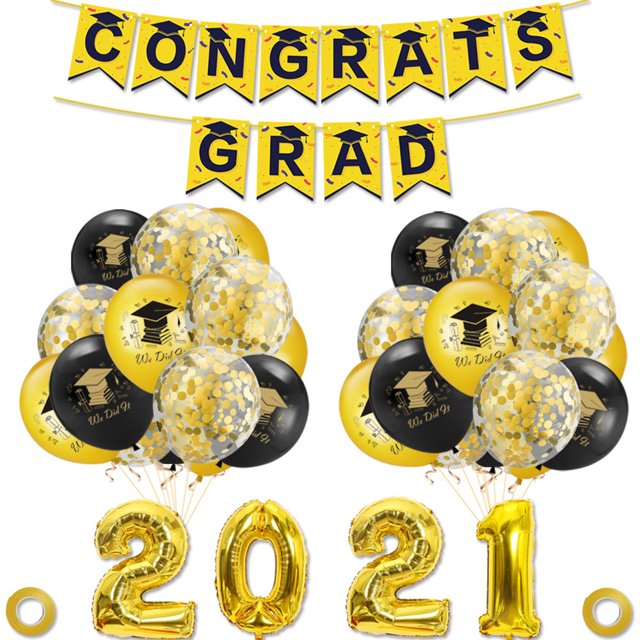 Juego de globos para fiesta de graduación 2021, suministros de fondo para fiesta de graduación YUNYI BRAND Deportes