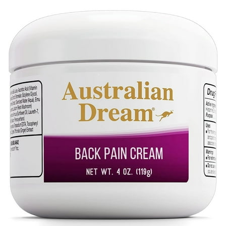 Australian Dream Back Pain Cream - For Neck, Body, Muscle Aches, or Back Pain - 4 Oz Jar