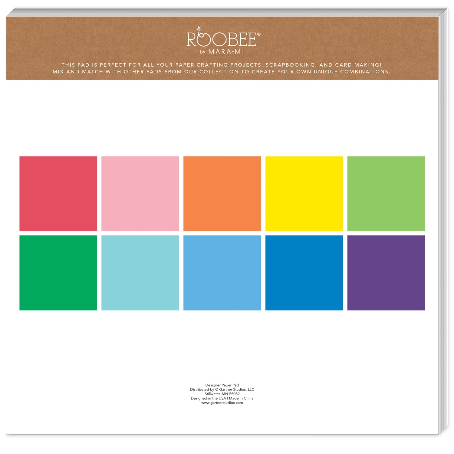 Roobee by Mara-Mi Primary Multicolor Cardstock, 12" x 12", 200GSM, 30 Count New