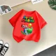 thumbnail image 3 of Camiseta de verano de la marca de dibujos animados Mario, cómoda para niños, informal, de calle, con diseño de sol, para niños y niñas, ropa bonita de estilo Harajuku para niños y hermanos, 3 of 5