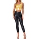 thumbnail image 2 of TOP SIN MANGAS U ESCOTE PARA MUJERES INSPIRE CHIC ROPA DE FIESTA Y CLUB Holográfico Brillante Metálico Crop Top XL Amarillo, 2 of 6