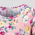 thumbnail image 5 of BOBOGOJP Girls Midi Dress Long Sleeve Dresses Ruffled Sleeve Dresses for Fall Winter 3-14Y Pink for Size 4-5 Years, 5 of 7