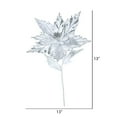 thumbnail image 2 of Vickerman 26" White Velvet Poinsettia Artificial Christmas Pick, 3 per Bag, 2 of 3
