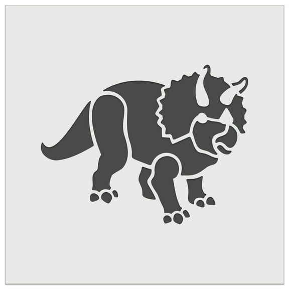 Triceratops Dinosaur DIY Cookie Wall Craft Stencil - 5.5 Inch