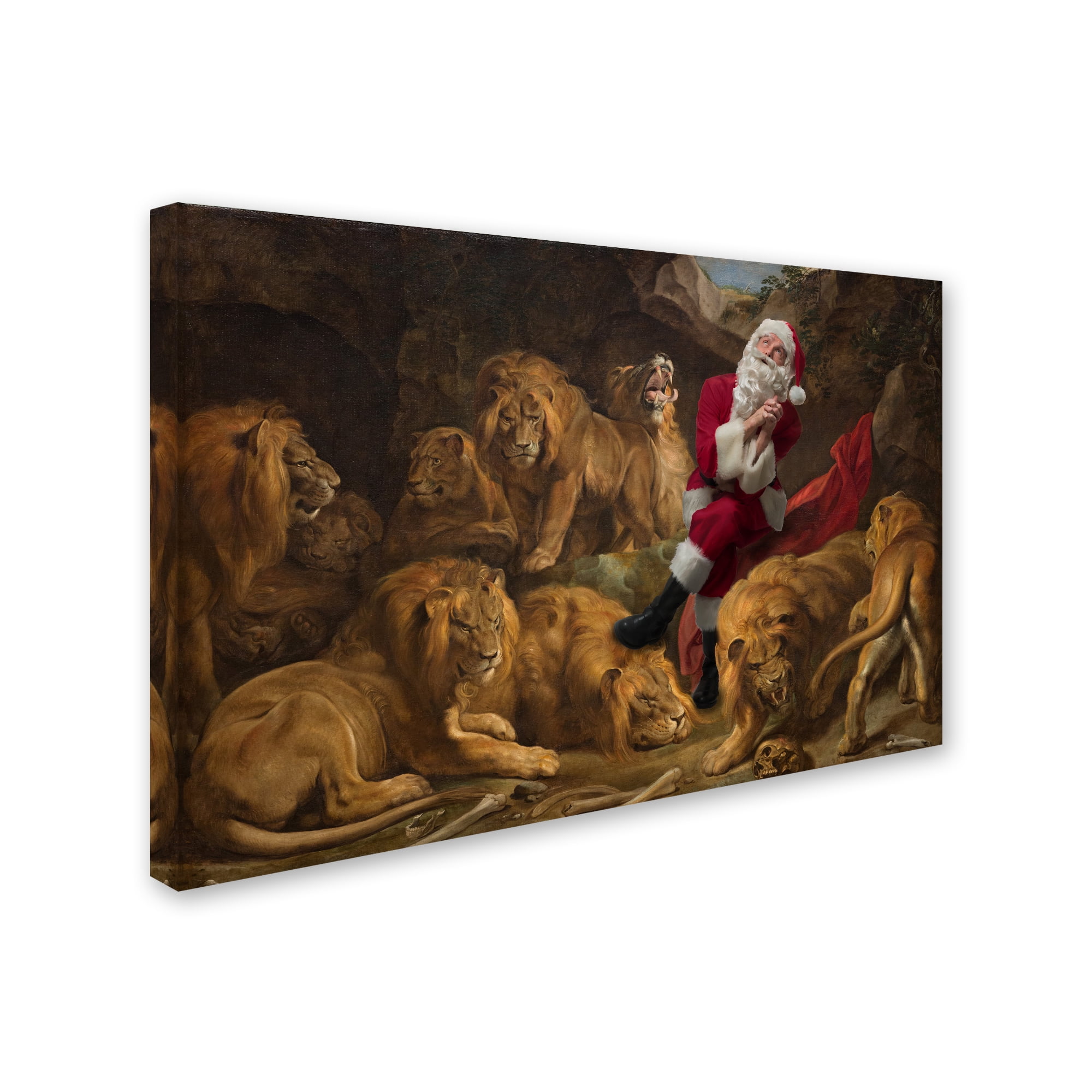 Trademark Fine Art 'Rubens-Daniel In The Lions Den' Canvas Art by Ed Wheeler