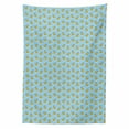 thumbnail image 2 of Yellow Bird Tablecloth, Simplistic Pattern with Rubber Toy Duck Drawing, Rectangle Satin Table Cover Accent for Dining Room and Kitchen, 60" X 84", Pale Sky Blue Mustard, by Ambesonne, 2 of 2