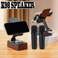 thumbnail image 2 of Soporte para Teléfono Móvil con Altavoz Bluetooth para Exteriores, Minialtavoz Plegable de Escritorio para el Hogar, Soporte de Audio 2 en 1., 2 of 5