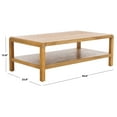 thumbnail image 3 of Safavieh Omara Glam 1 Shelf Pine Coffee Table, Natural, 3 of 10