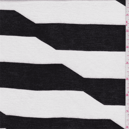 White/Black Stripe Jersey Knit, Fabric By the Yard - Walmart.com