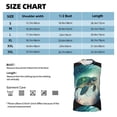 thumbnail image 4 of Lsque Watercolor Turtle5 Print Men's Cotton Blend Sleeveless Muscle Shirts (S-3XL)- Moisture Wicking, Odor Protection, UPF 30+,Small, 4 of 7