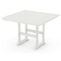 POLYWOOD Farmhouse Trestle 59" Bar Table in White