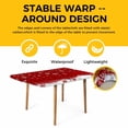 thumbnail image 4 of Red Christmas Table Cloths for 3 Foot Rectangle Tables, Snowflake Winter Xmas Ball Patio Waterproof Elastic Fitted Tablecloths, Washable Rectangular Table Cover for Camping, 4 of 8