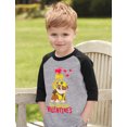 thumbnail image 3 of Tstars Boys Unisex Best Valentine's Day Shirts for Kids Love Digging Valentine's Gift Paw Patrol Rubble 3-4 Sleeve Baseball Jersey Toddler Shirt, 3 of 6