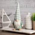 thumbnail image 2 of Northlight 12.25" Spring Gnome with Green Plaid Hat, 2 of 5
