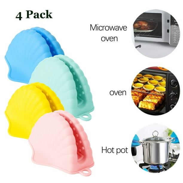 Clip de guante de horno de silicona - Clip de mano resistente al calor para hornear en cocina, microondas, cuencos para sopa, agarre antideslizante, 11,7x8cm