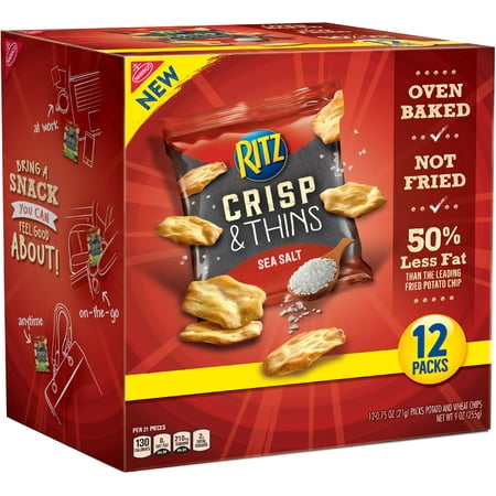 Nabisco Ritz Crisp & Thins Sea Salt Potato and Wheat Chips, 9