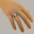 thumbnail image 6 of LBG British Made 10k Yellow Gold Cultured Pearl & Emerald Womens Statement Ring - 33 size options - Size 9.25, 6 of 7