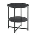 thumbnail image 6 of Small Round Side Table 2 Tiers Farmhouse End Table Accent Small Spaces Night Stands For Bedrooms Living Room Coffee Tables With Storage Shelf Black, 6 of 6