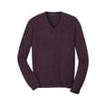 thumbnail image 1 of Port Authority V-Neck Sweater - Heather Burgundy - Medium, 1 of 1