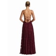 thumbnail image 6 of Women'S Maxi Dresses Wedding Guest Dress A-Line Long Square Neck Backless Sling for Beach Wine Red L, 6 of 9