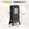 thumbnail image 3 of JXXM 40" Electric Smoker Grill, Black – Vertical BBQ Smoker with 633 Sq In Cooking Space, 4 Removable Racks, Meat Probe & Easy-Load Wood Chip Tray, 3 of 11