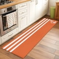thumbnail image 3 of Orange Anchor Kitchen Runner Rug 2x6 Washable Runners for Hallway Non Slip Modern Nautical White Geometric Stripes Large Area Rug Indoor Floor Carpet for Bathroom Laundry Entryway Bedroom Living Room, 3 of 8