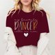 thumbnail image 2 of Camiseta «My Favorite Dancer Call Me Mom» (Mi bailarina favorita, llámame mamá): cuello redondo, estampado a doble cara, versátil para ocasiones informales y fiestas, lavable a máquina, corte favor, 2 of 4