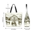 thumbnail image 6 of Fuzoiu Horses Grazing On Meadow Print Tote Bags for Women,Shoulder Bag, Gym Tote,Top Handle Ladies Shoulder Bags for Work Beach Travel and Shopping Grocery, 6 of 9