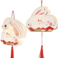 thumbnail image 4 of Chinese New Year Decoration,Year Of The Rabbit Lantern,Festival Lunar New Year Decor,Happy New Year,Spring Festival,Handmade Lanterns,Making DIY Materials,Kindergarten Portable Luminous,Paper Lanterns, 4 of 5