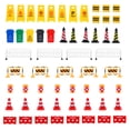 thumbnail image 1 of 75 Pcs Panneaux de Rue Ensemble de Jeu Miniatures Panneaux de Circulation et Cônes Ensemble de Feu de Circulation et Blocage Routier pour Apprentissage Précoce et Jeu de Simulation, 1 of 9