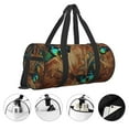 thumbnail image 5 of Fotbe Vintage Butterfly Green Pattern Foldable Sports Gym Bag with Wet Dry Pocket, Ultralight Travel Bag, Large Capacity Duffel Bag, Splash Proof Carry on Bag, Overnight Bag, Weekender Bag, 5 of 8