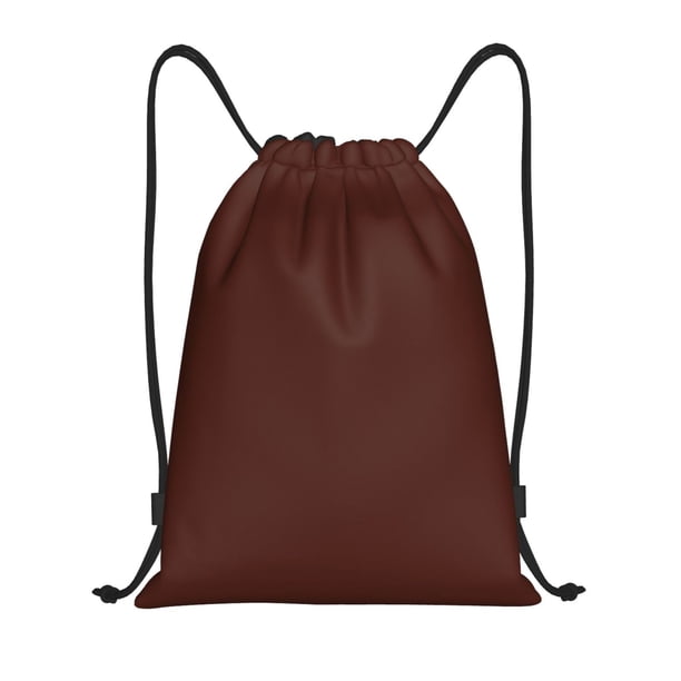 Fotbe Brown Bolsa Mochila con Cordón Estampada, Bolsa de Gimnasio Deportiva, Bolsa Cinch, Bolsa con Cordón para Hombres y Mujeres-Small
