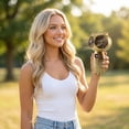 thumbnail image 4 of Portable Rechargeable Fan | Portable Handheld Fan Rechargeable Gold Personal Cooling Fan for Travel Outdoor Daily Use Gift, 4 of 9