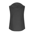 thumbnail image 6 of sckarle Men Linen Sleeveless Button Down Shirt with Hood Summer Casual Beach Tank Tops Lightweight Fashion Hoodies with Pockets Dark Gray,M, 6 of 7